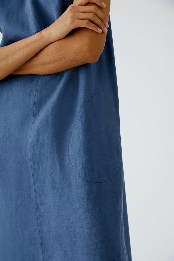 Oui - Linen Dress with Fringe