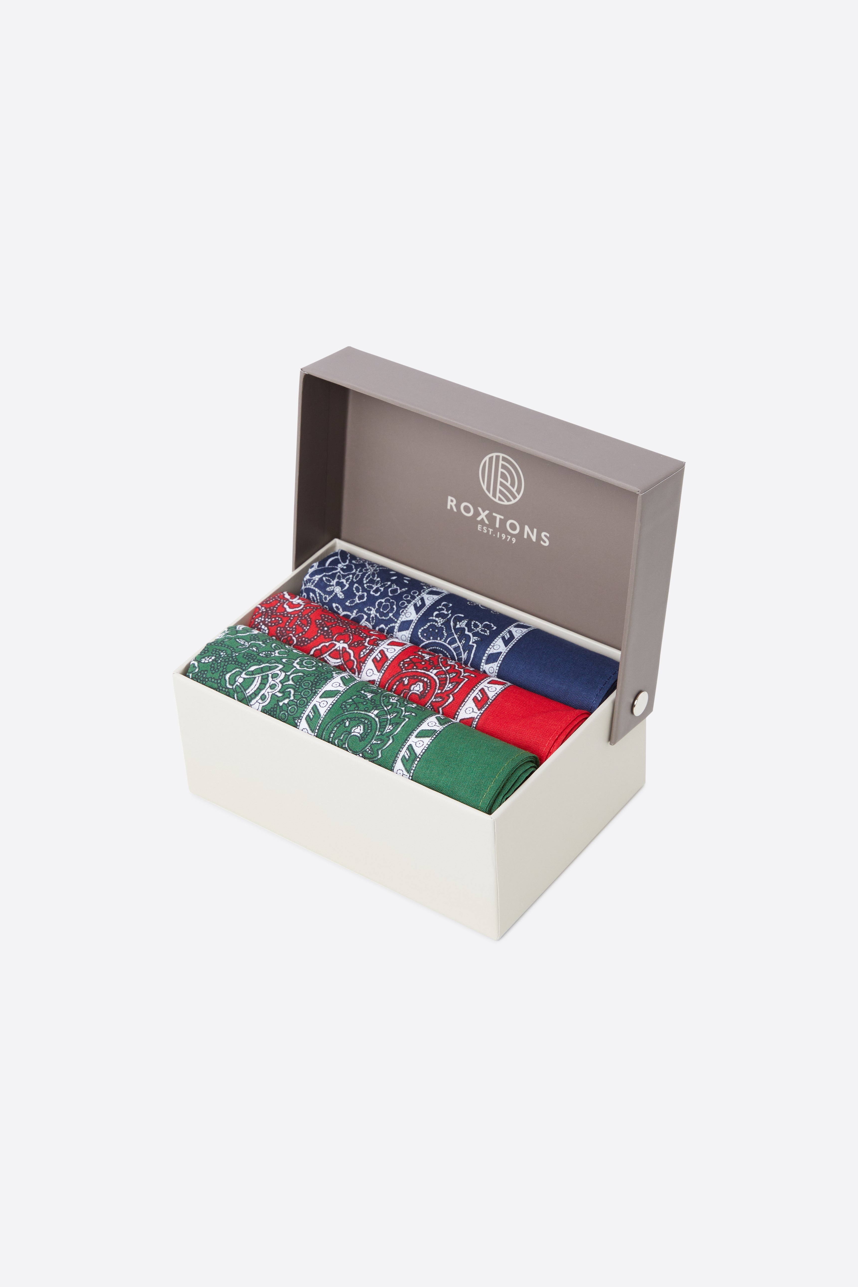 Roxtons - Box of Three Handkerchiefs