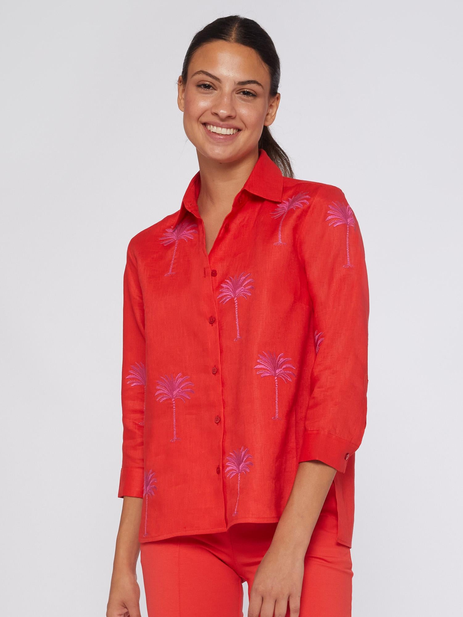 Vilagallo - Palm Print Shirt