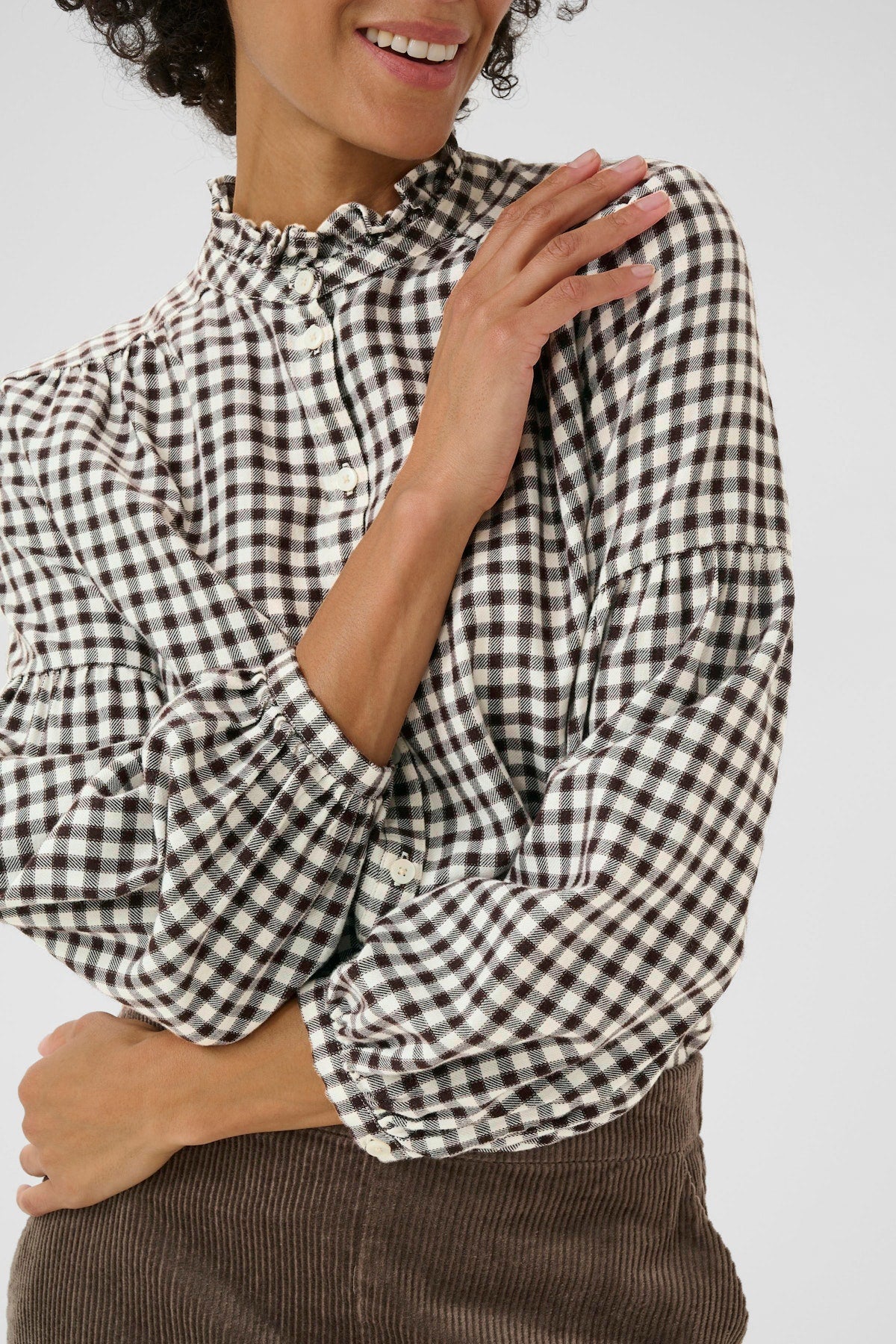Part Two - Frill Flannel Shirt - Samilla