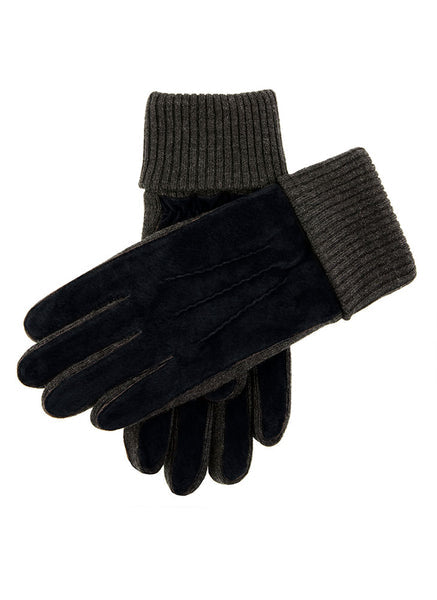 Dents - Suede Glove with Knitted Cuff