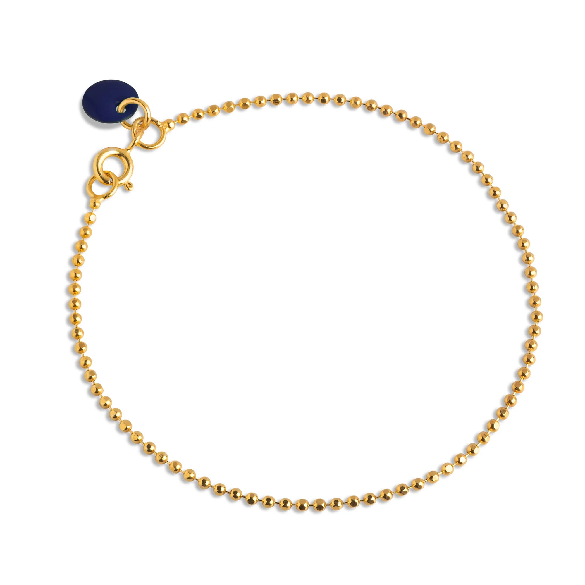 Enamel Copenhagen Bracelet - Ball Chain Gold