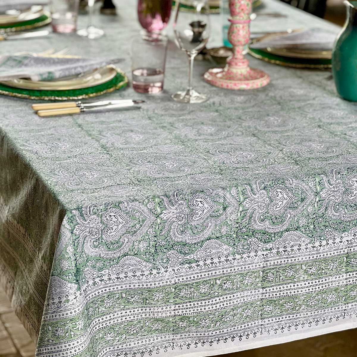 Faro - Tablecloth - Baroque Jade 170 x 270