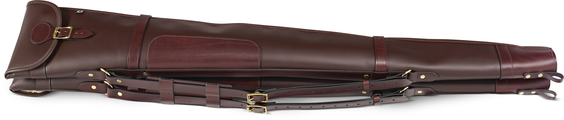 Croots- Byland Leather Double Shotgun Slip with Flap & Zip