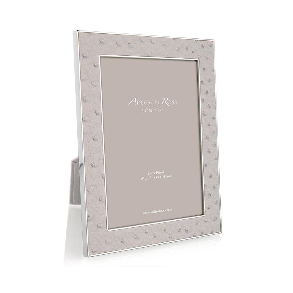 Addison Ross - Silver & Faux Ostrich Frame