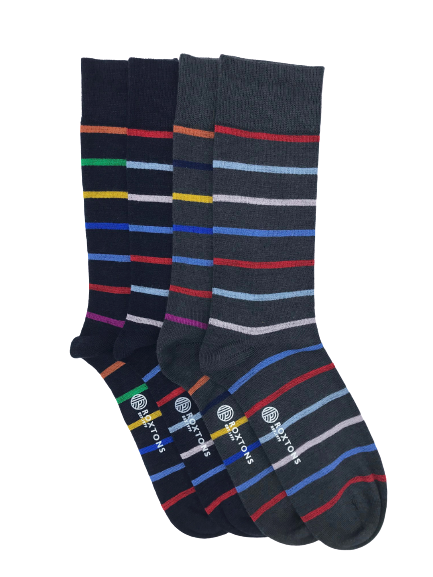 Roxtons Merino Stripe Ankle Socks