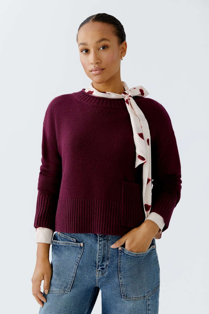 Oui - Knit With Pocket