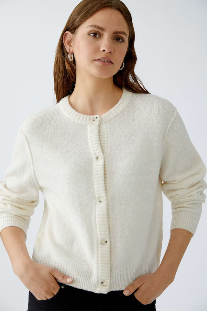 Oui - Round Neck Cardigan