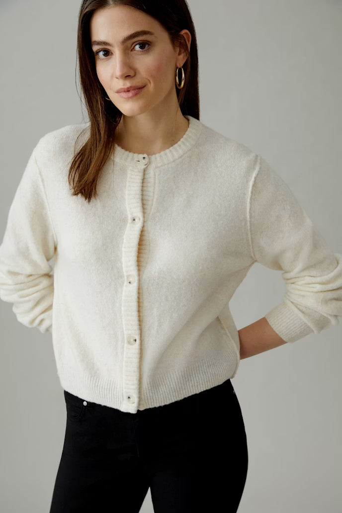 Oui - Round Neck Cardigan