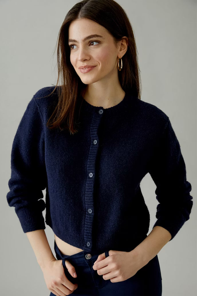 Oui - Round Neck Cardigan
