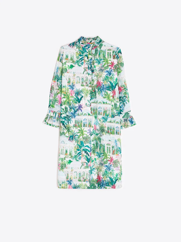 Vilagallo - Palm Print Shirt Dress - Gara