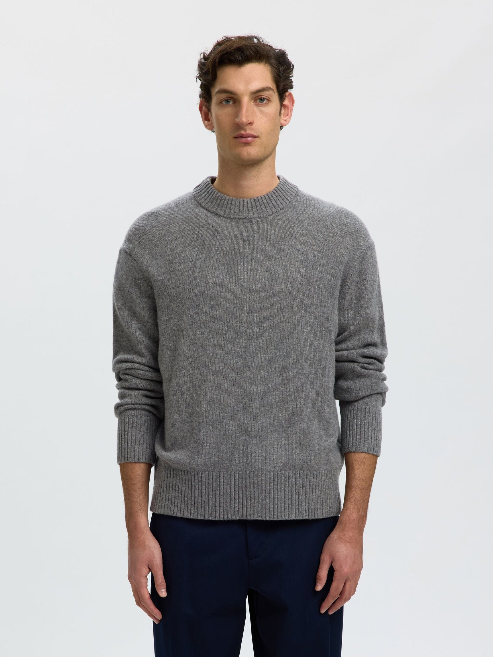 Selected H - Cashmere Blend Crew - Calle