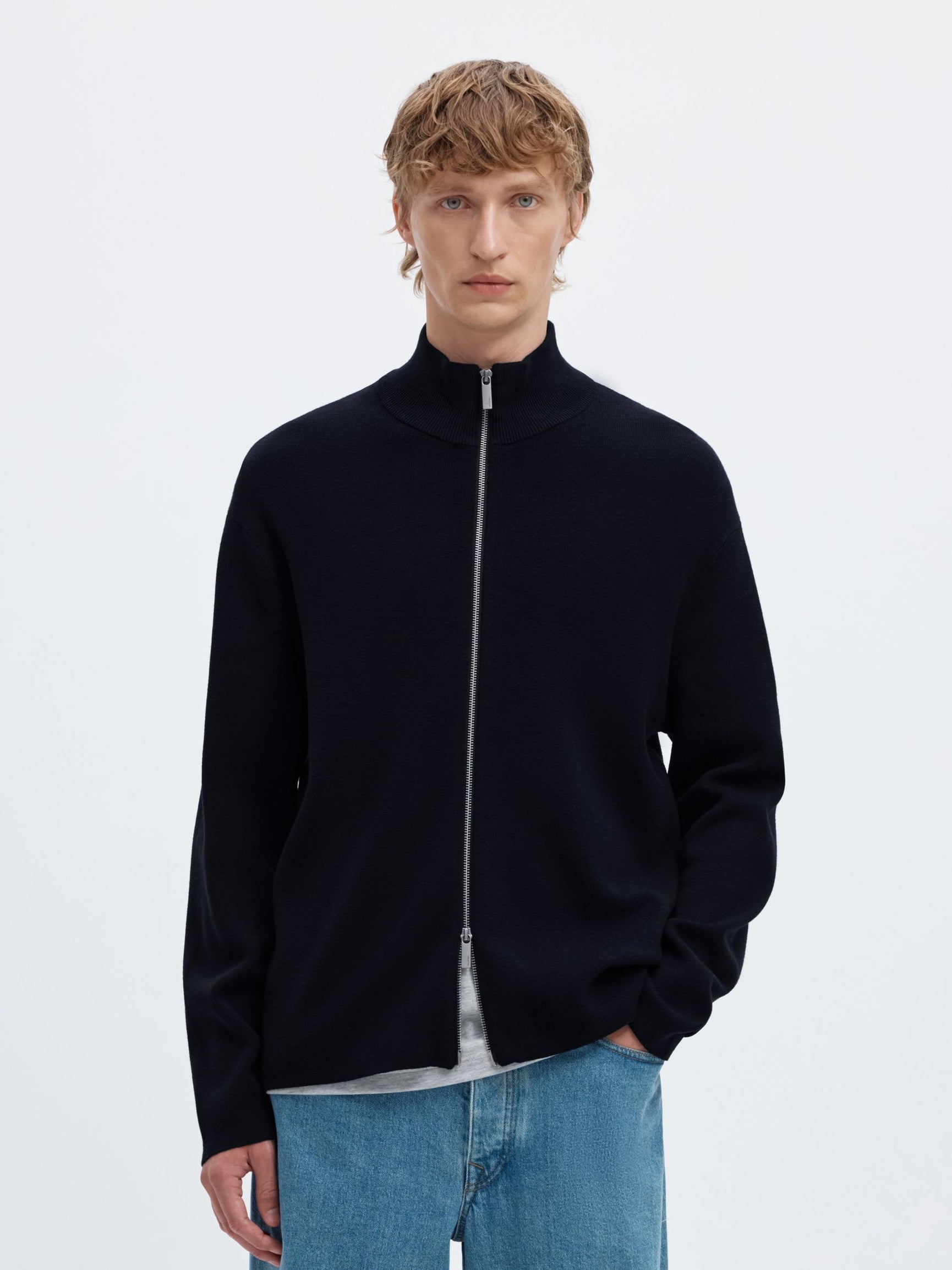 Selected H - Teller Zip Cardigan