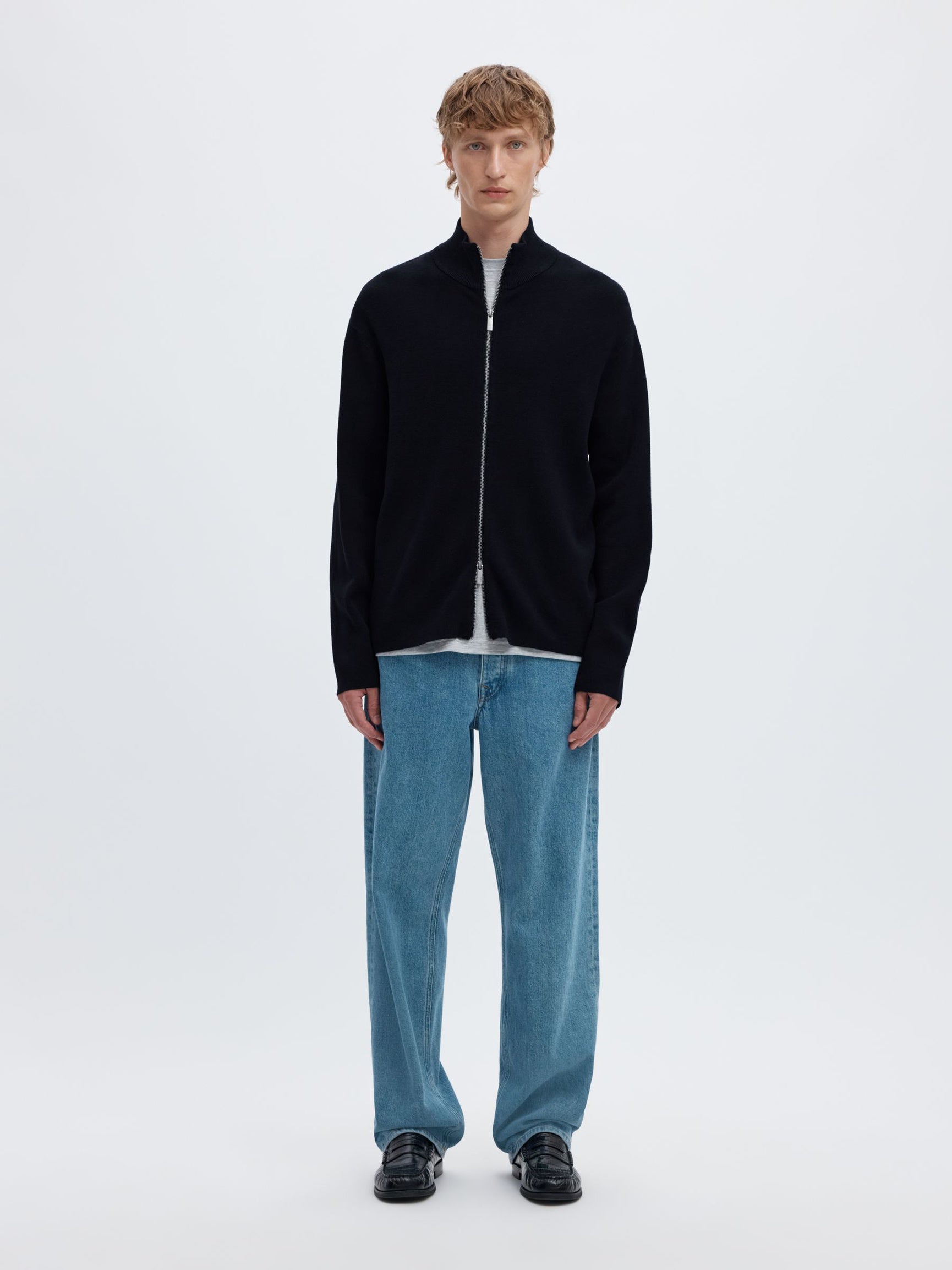 Selected H - Teller Zip Cardigan