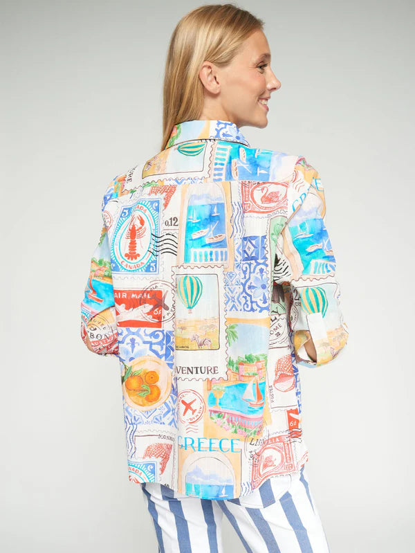 Vilagallo - Postcard Print Shirt - Sara