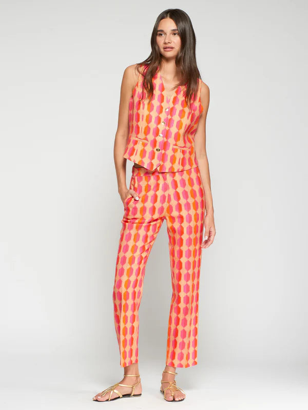 Vilagallo - Graphic Print Trouser - Tiffany