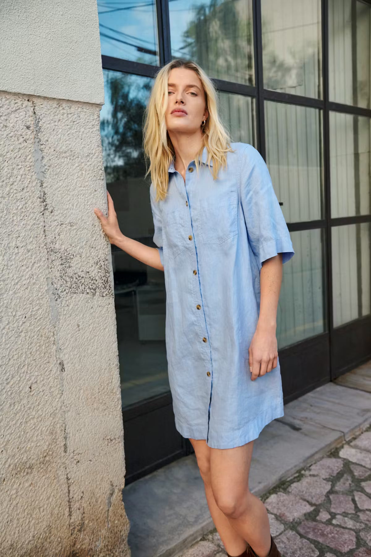 Part Two - Linen Shirt Dress - Sardiae