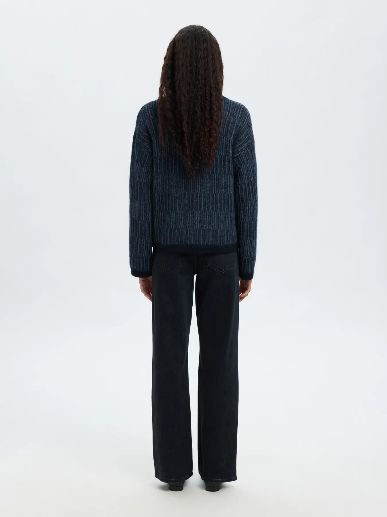 Selected F- Striped V Cardigan - Falva