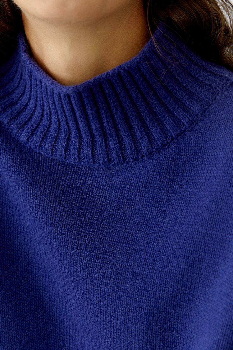 Oui - Top Stitch Funnel Neck Knit