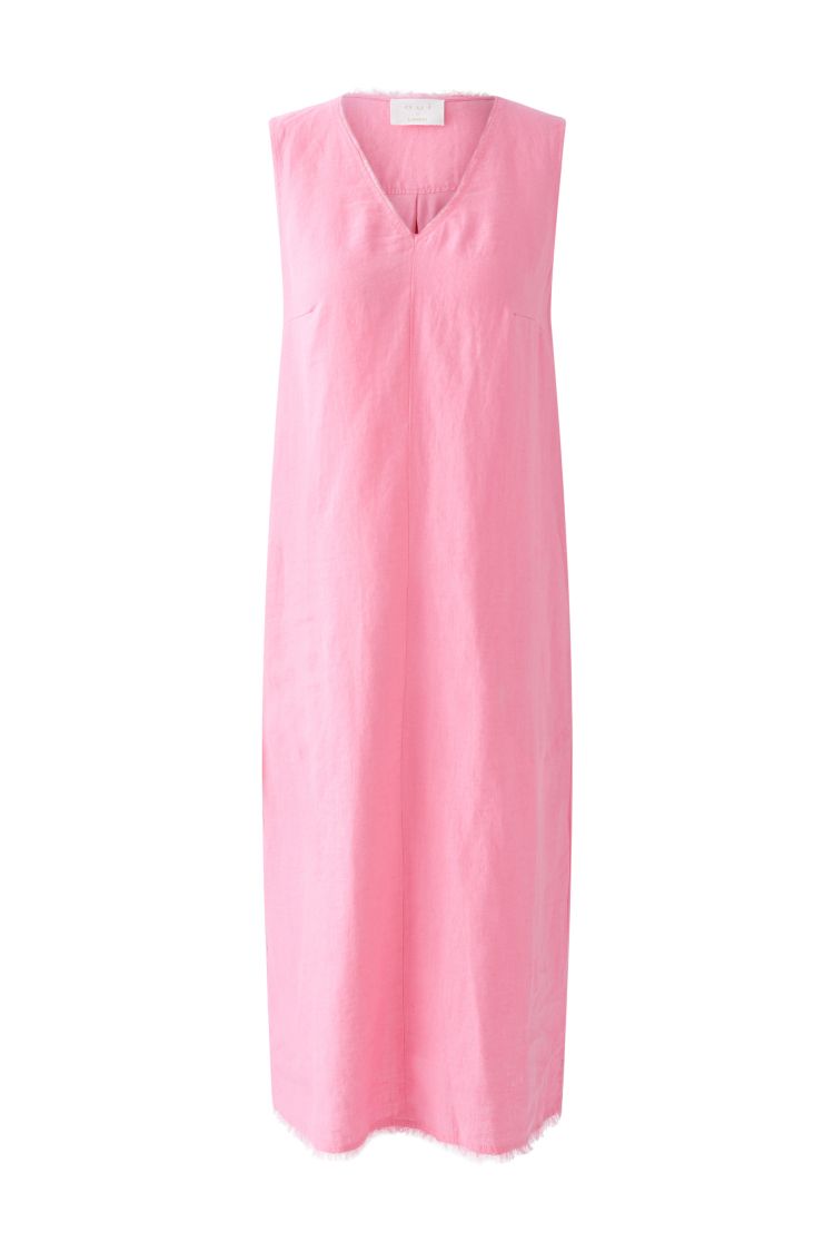 Oui - Linen Dress with Fringe