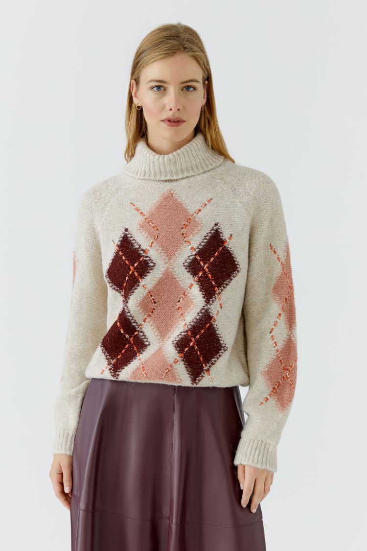 Oui - Argyle Knit