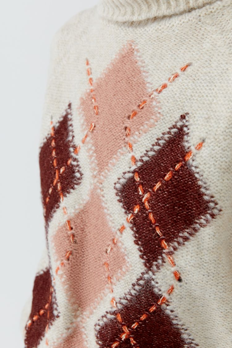 Oui - Argyle Knit