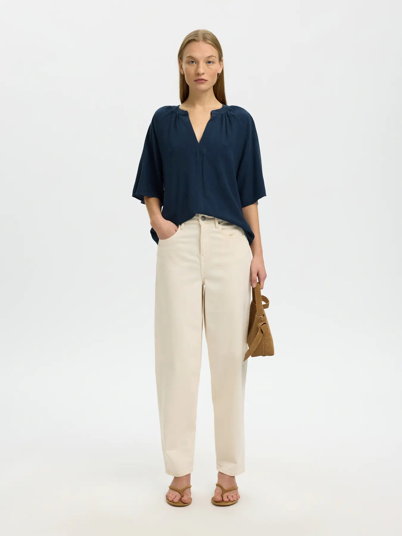 Selected F - V Neck Top - Viva