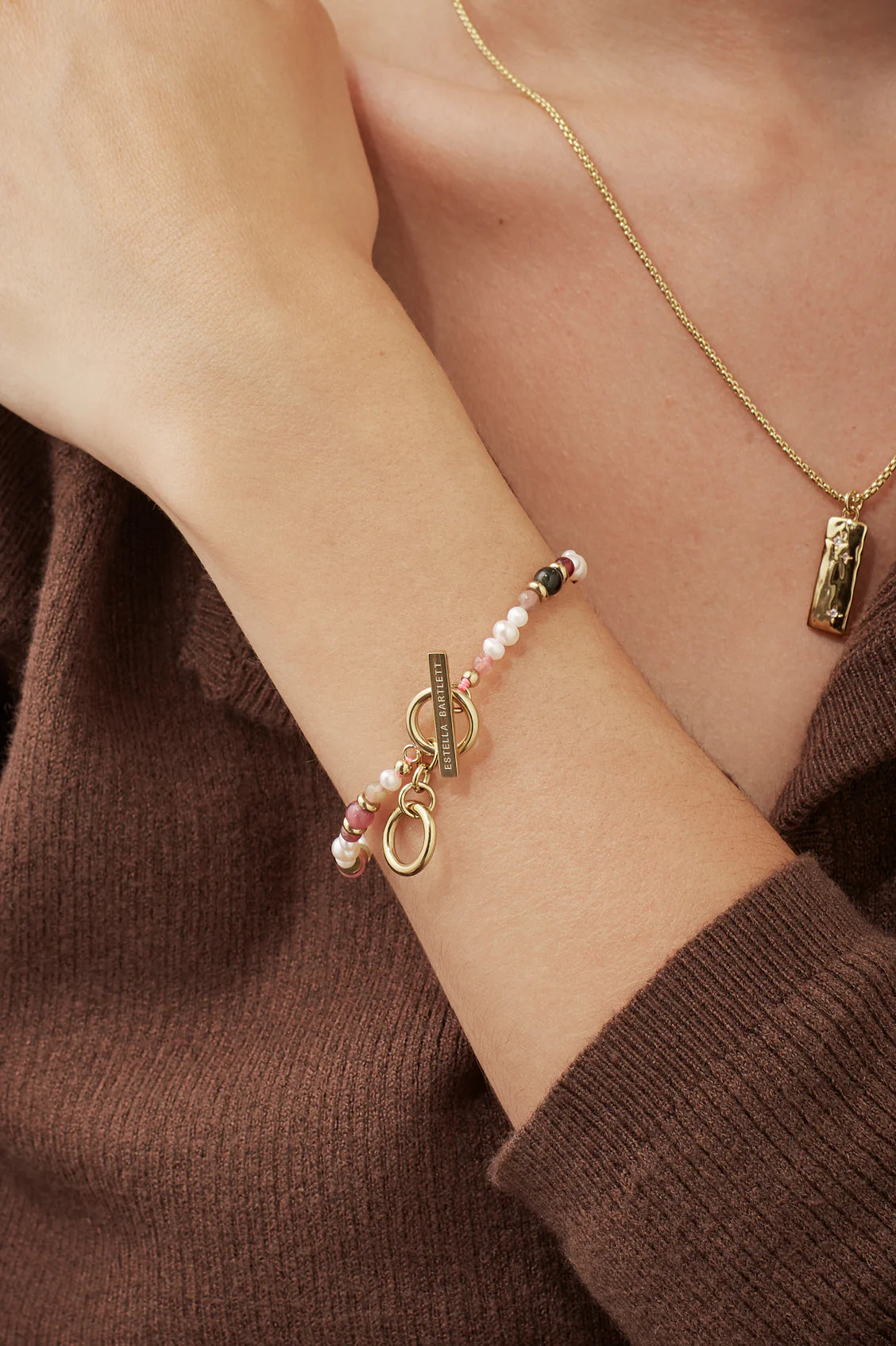 Estella Bartlett - Beaded T Bar Bracelet