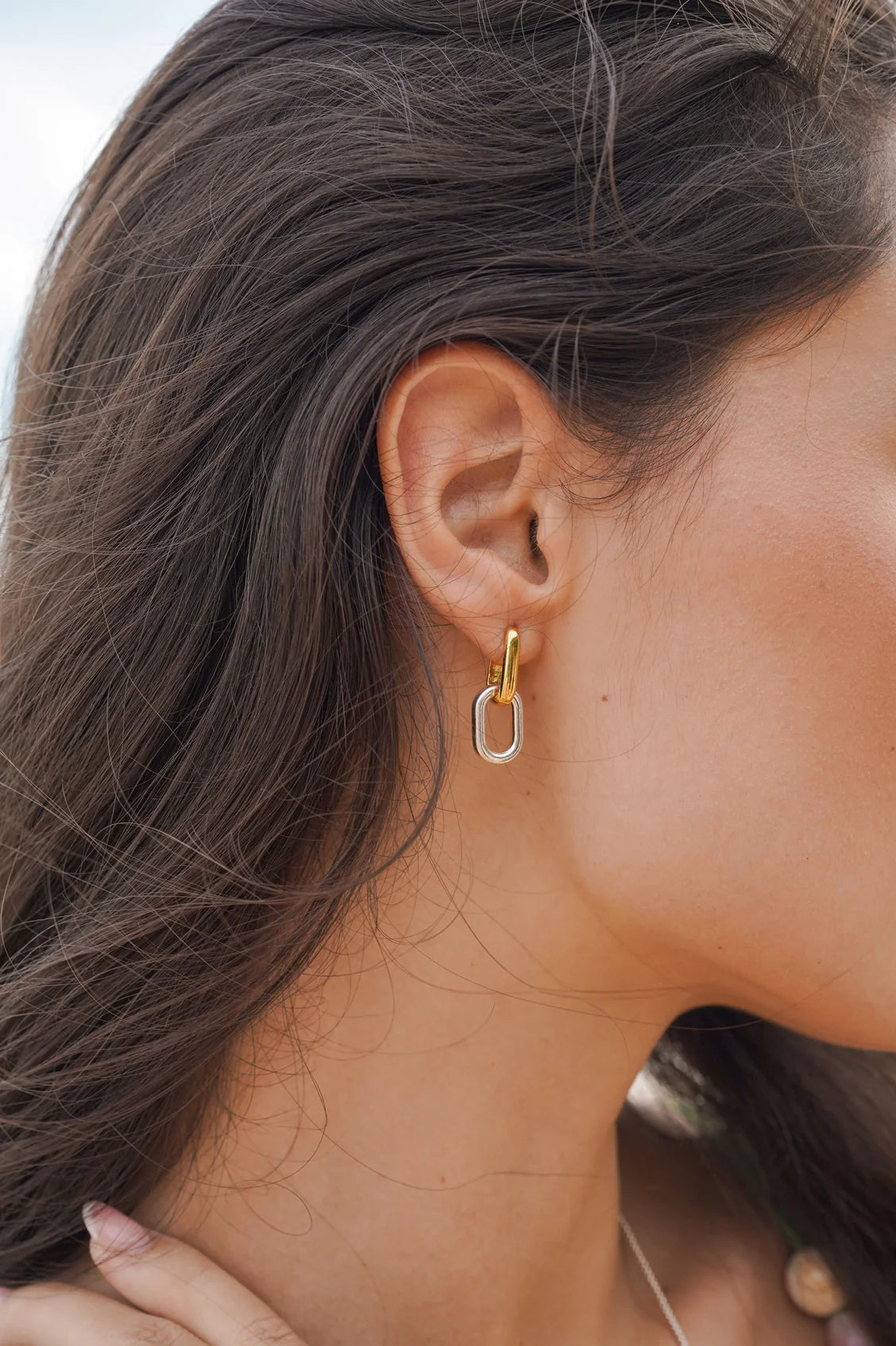 Estella Bartlett - Oblong Link Earrings
