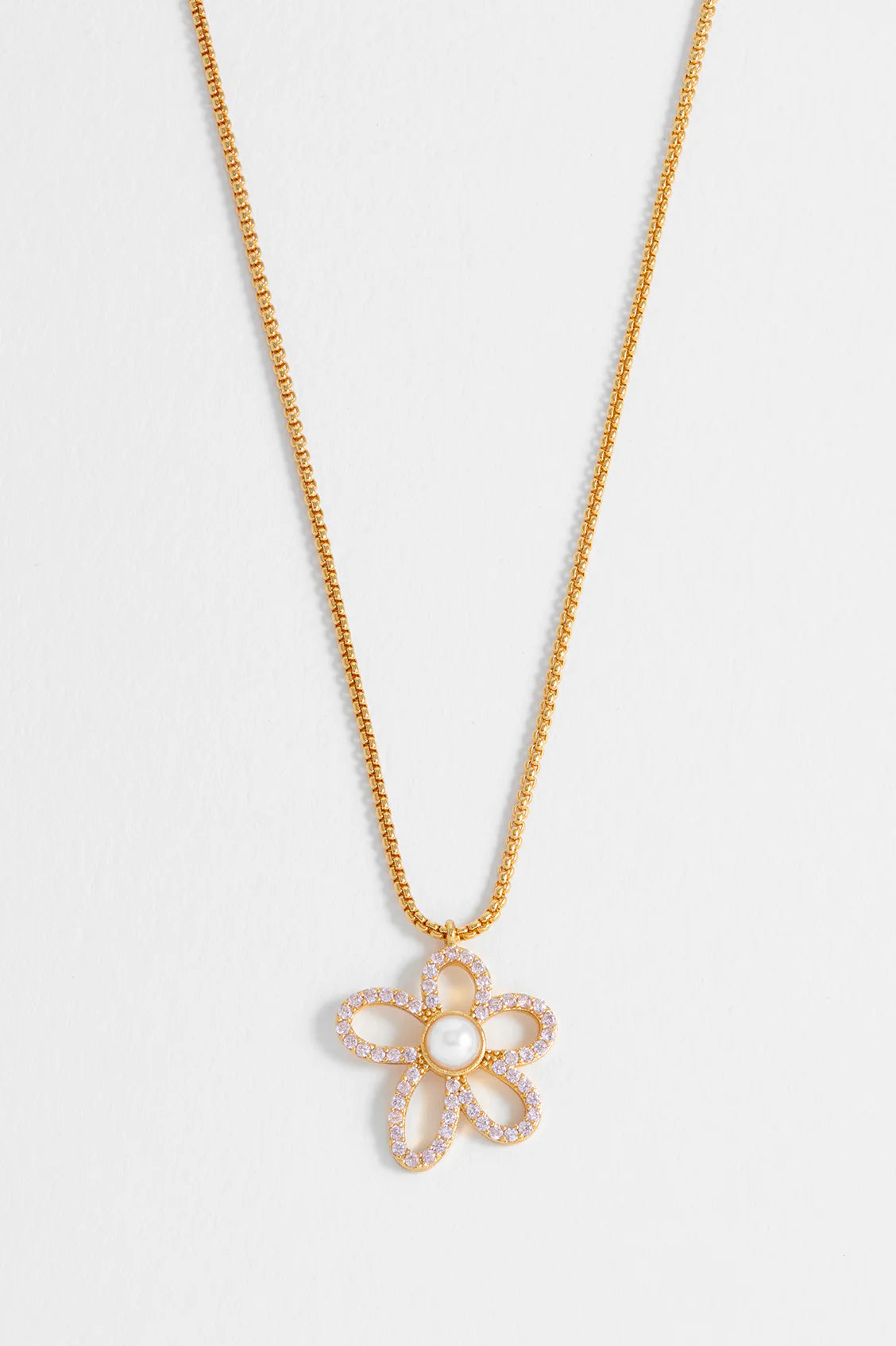 Estella Bartlett - Pink Pearl Flower Necklace