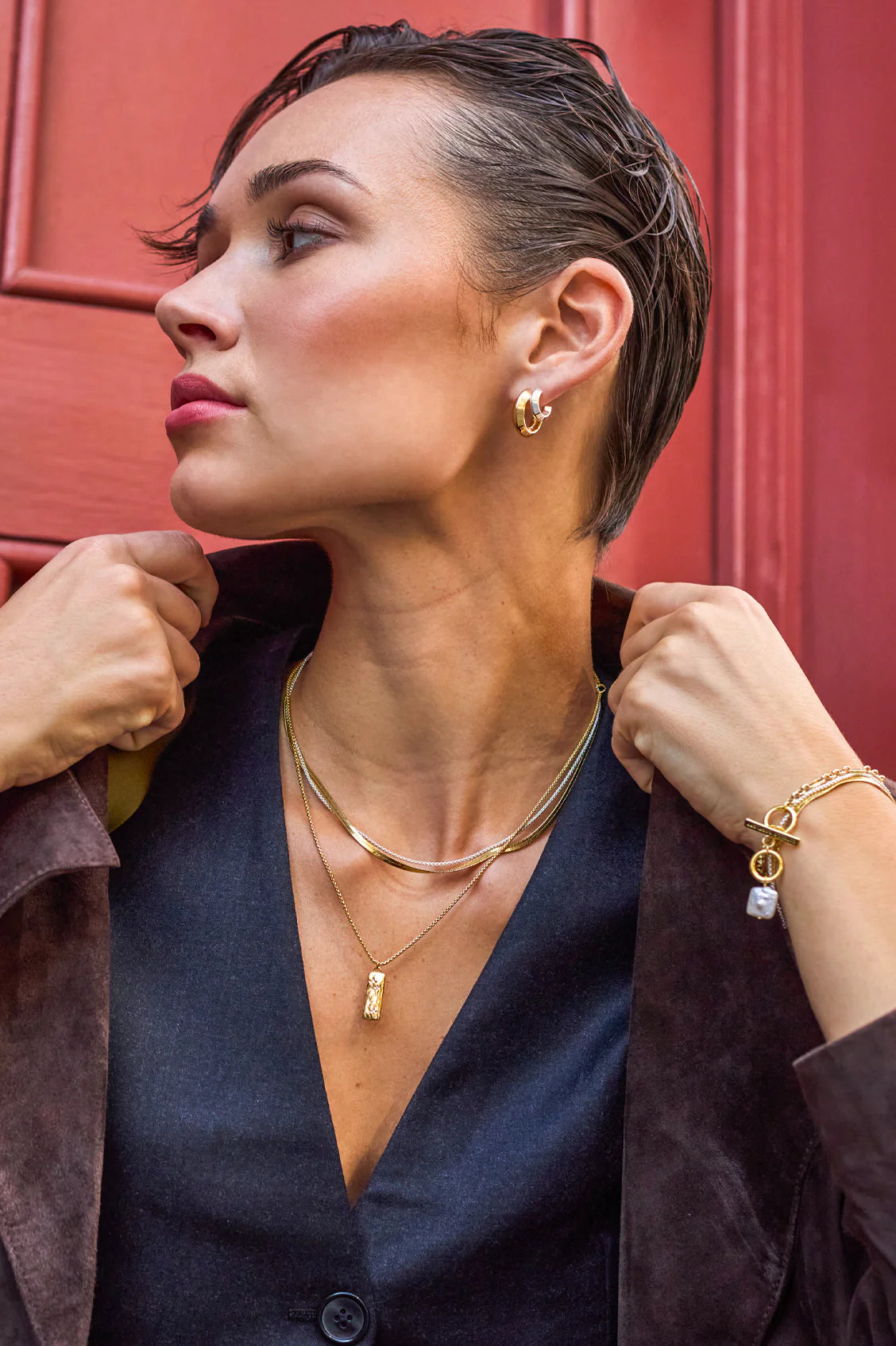 Estella Bartlett - Molten Tablet Necklace