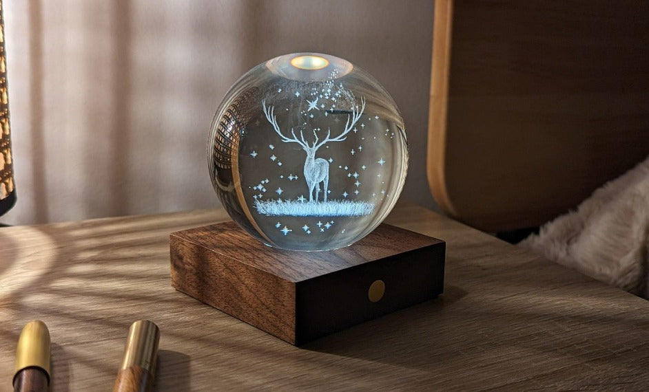 Gingko - Amber Crystal Light