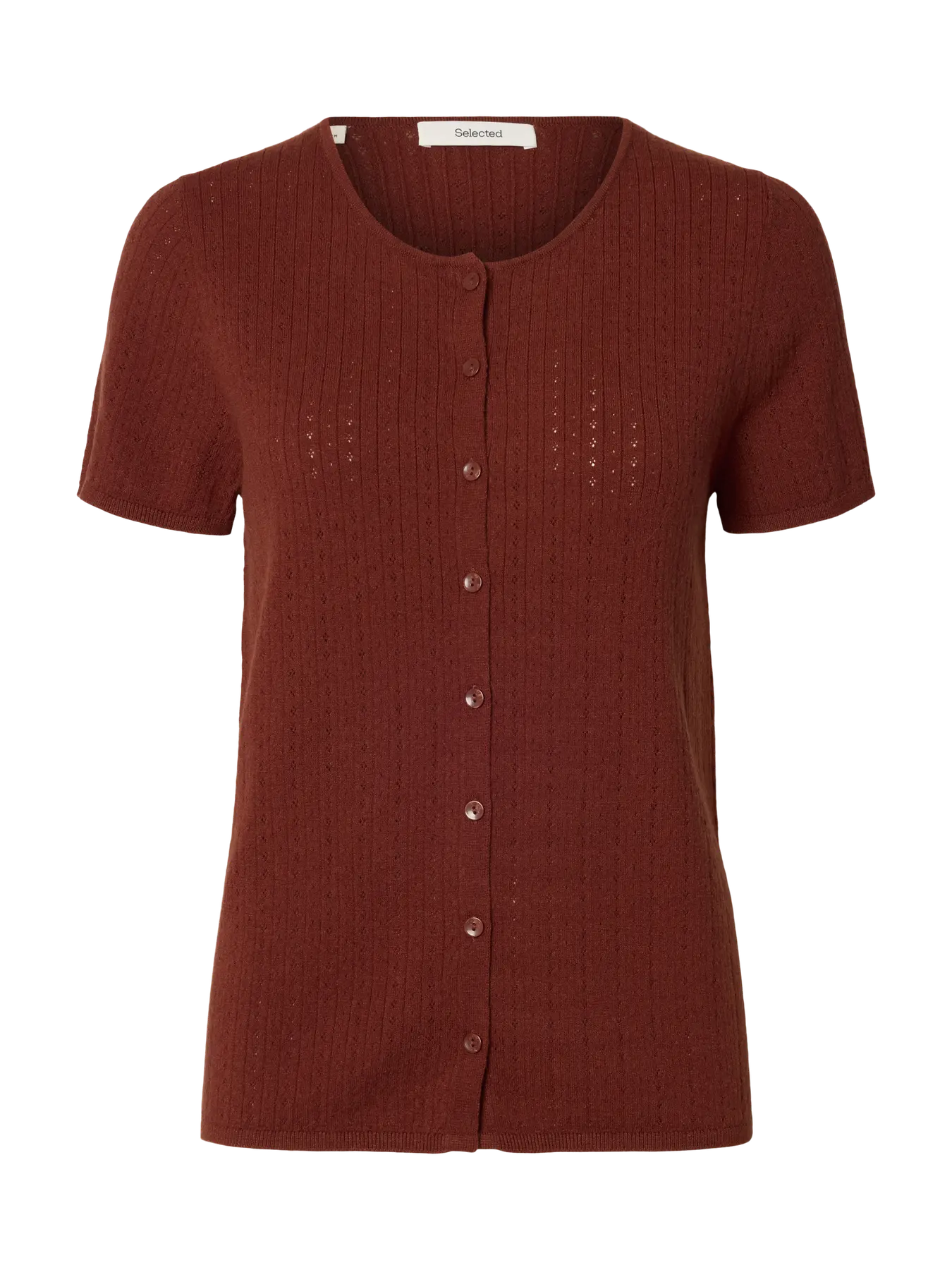 Selected F - Pointelle Cardi - Helle