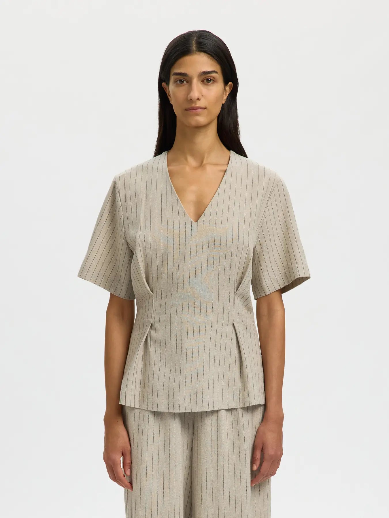 Selected F - Linen Top - Mariam