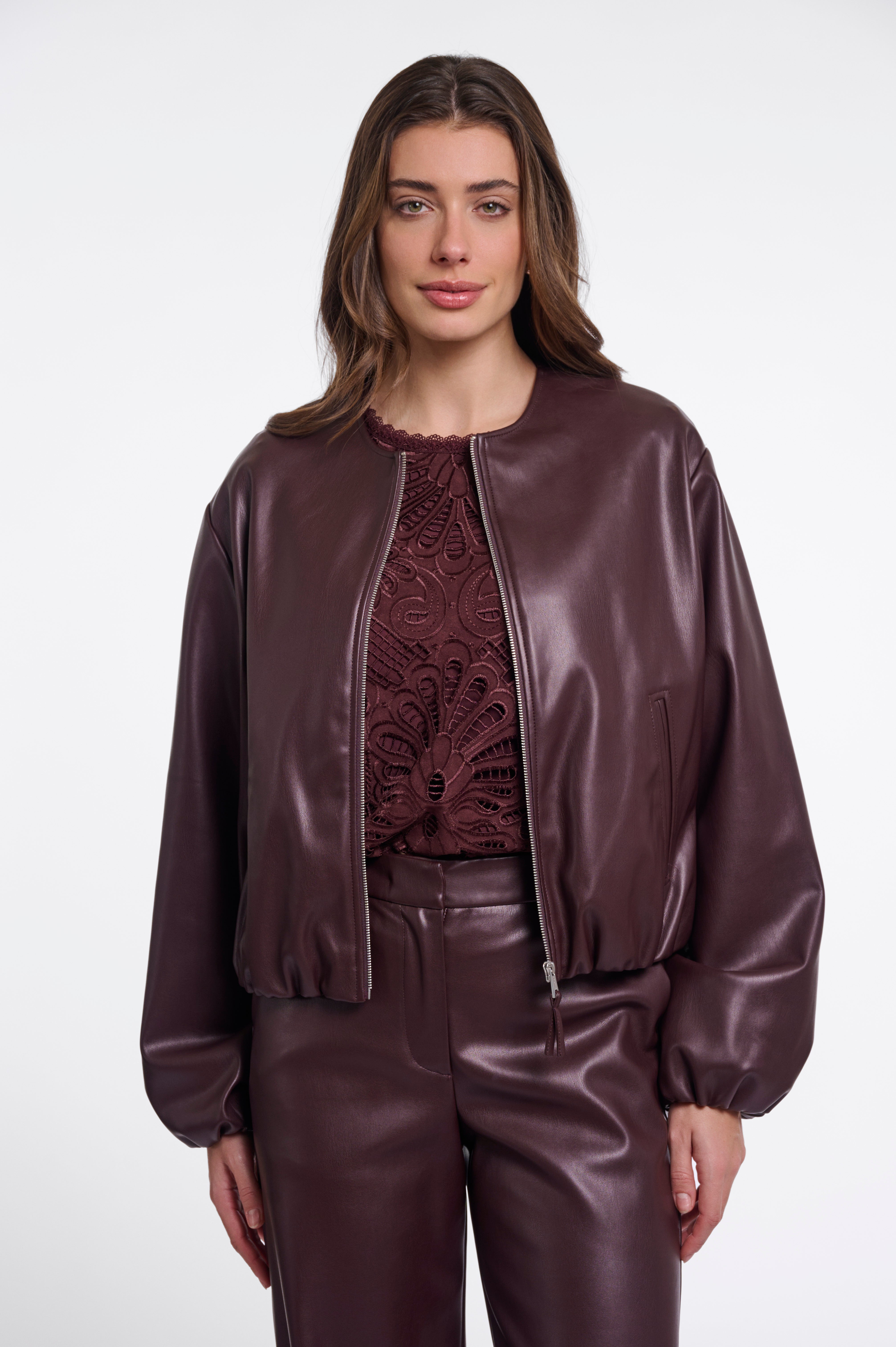 Rino & Pelle - Faux Leather Bomber - Lomee