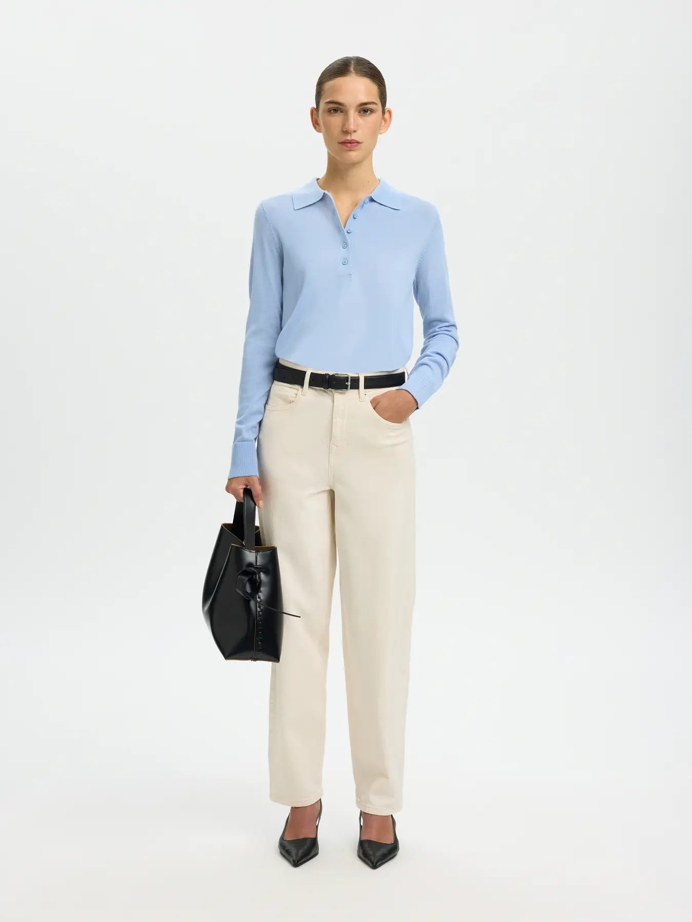 Selected F - Collared Knit - Thea