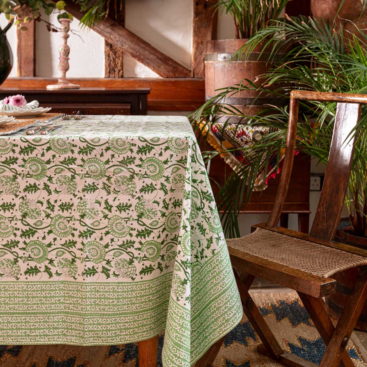 Faro - Blockprint Tablecloth 170 x 270cm