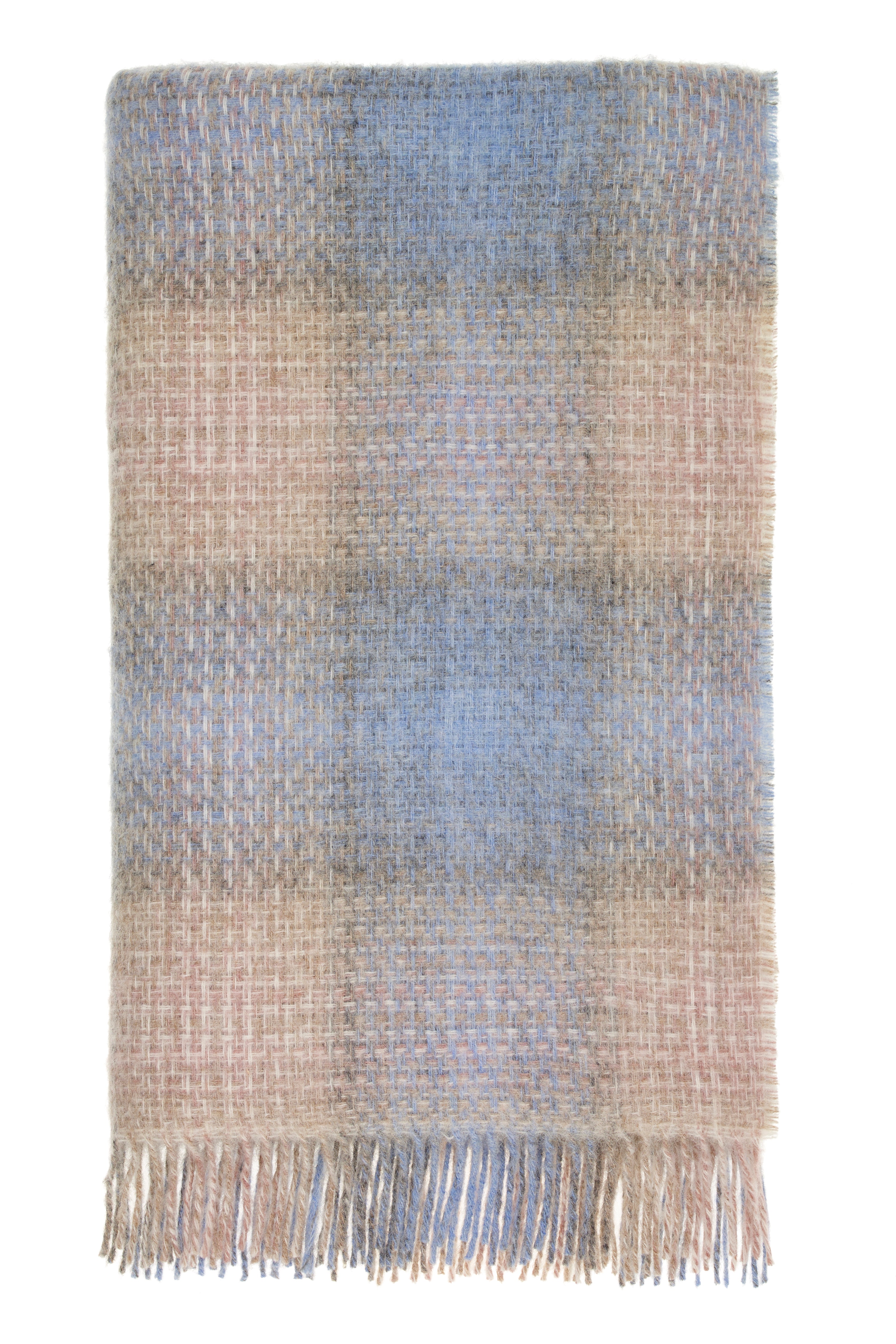 Roxtons - Lambswool Ombre Plaid Throw