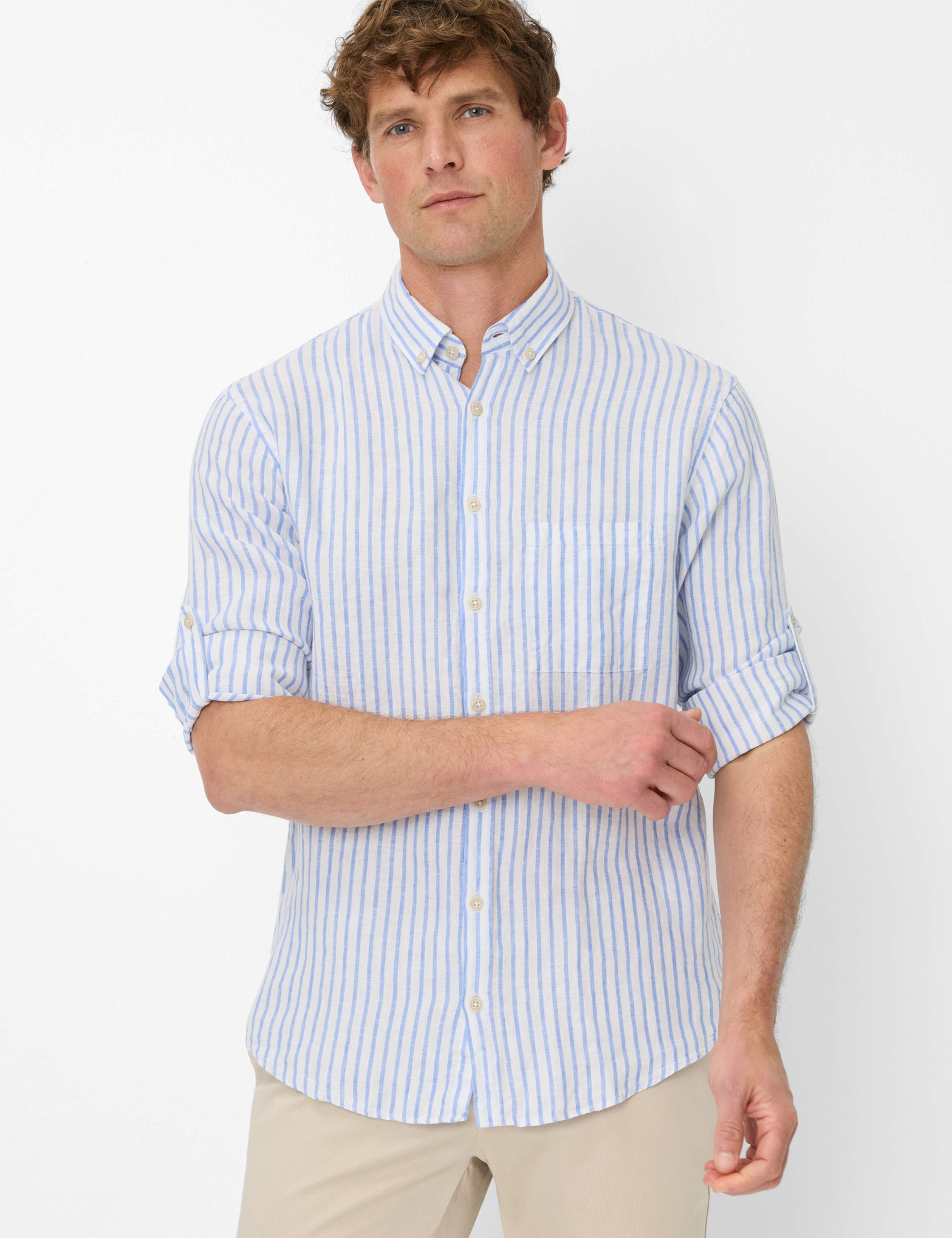 Brax - Linen Stripe Shirt - Dirk