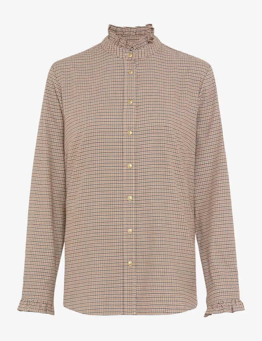 Brax - Dog Tooth Check Blouse - Victoria