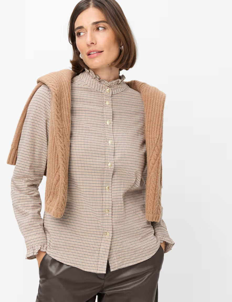 Brax - Dog Tooth Check Blouse - Victoria