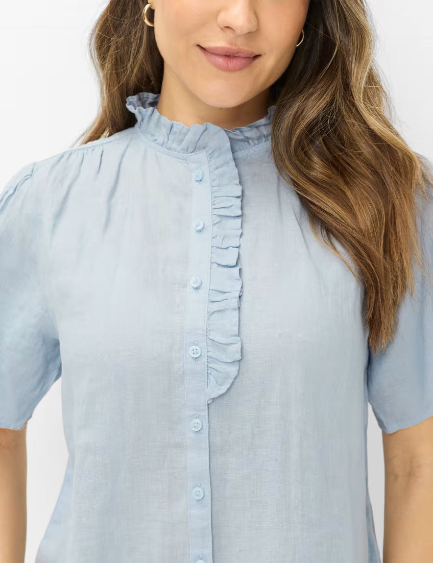 Brax - Linen Frill Blouse - Vive