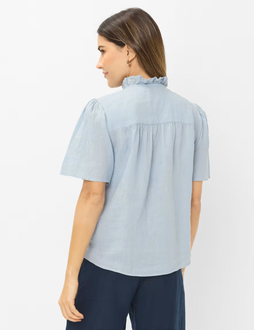 Brax - Linen Frill Blouse - Vive