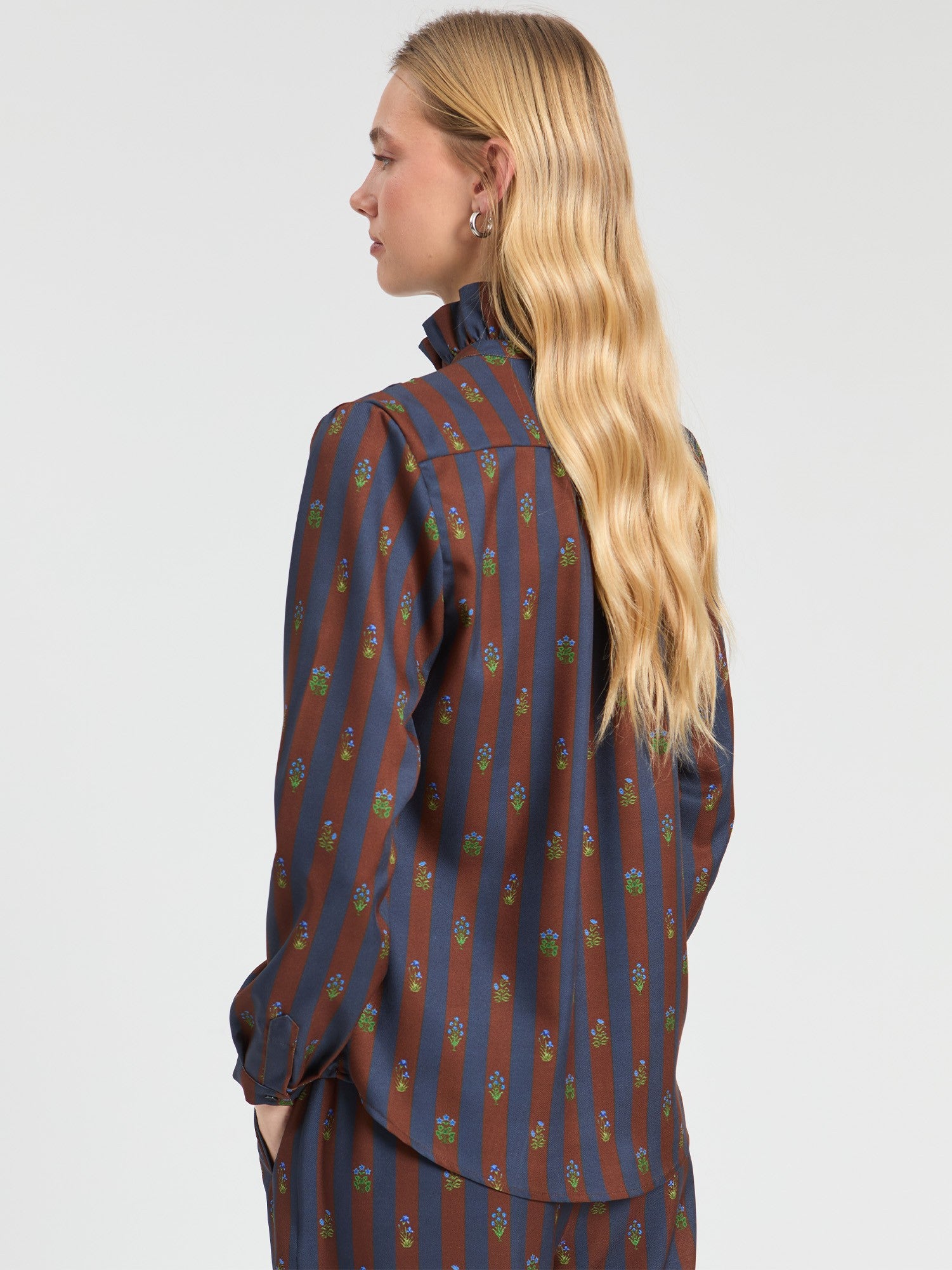 Vilagallo - Floral Stripe Shirt