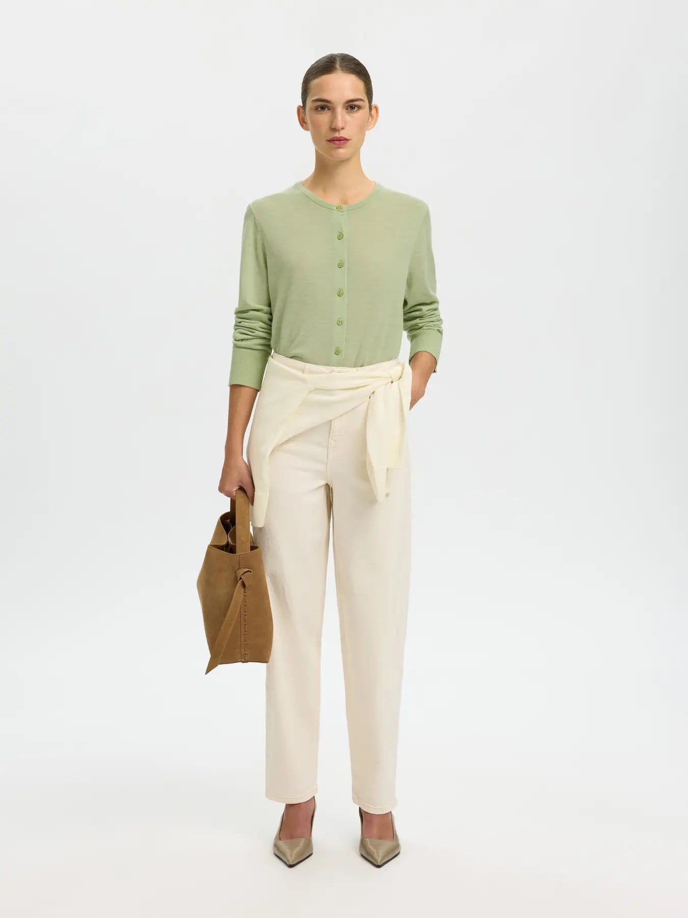 Selected F - Merino Cardigan - Thea