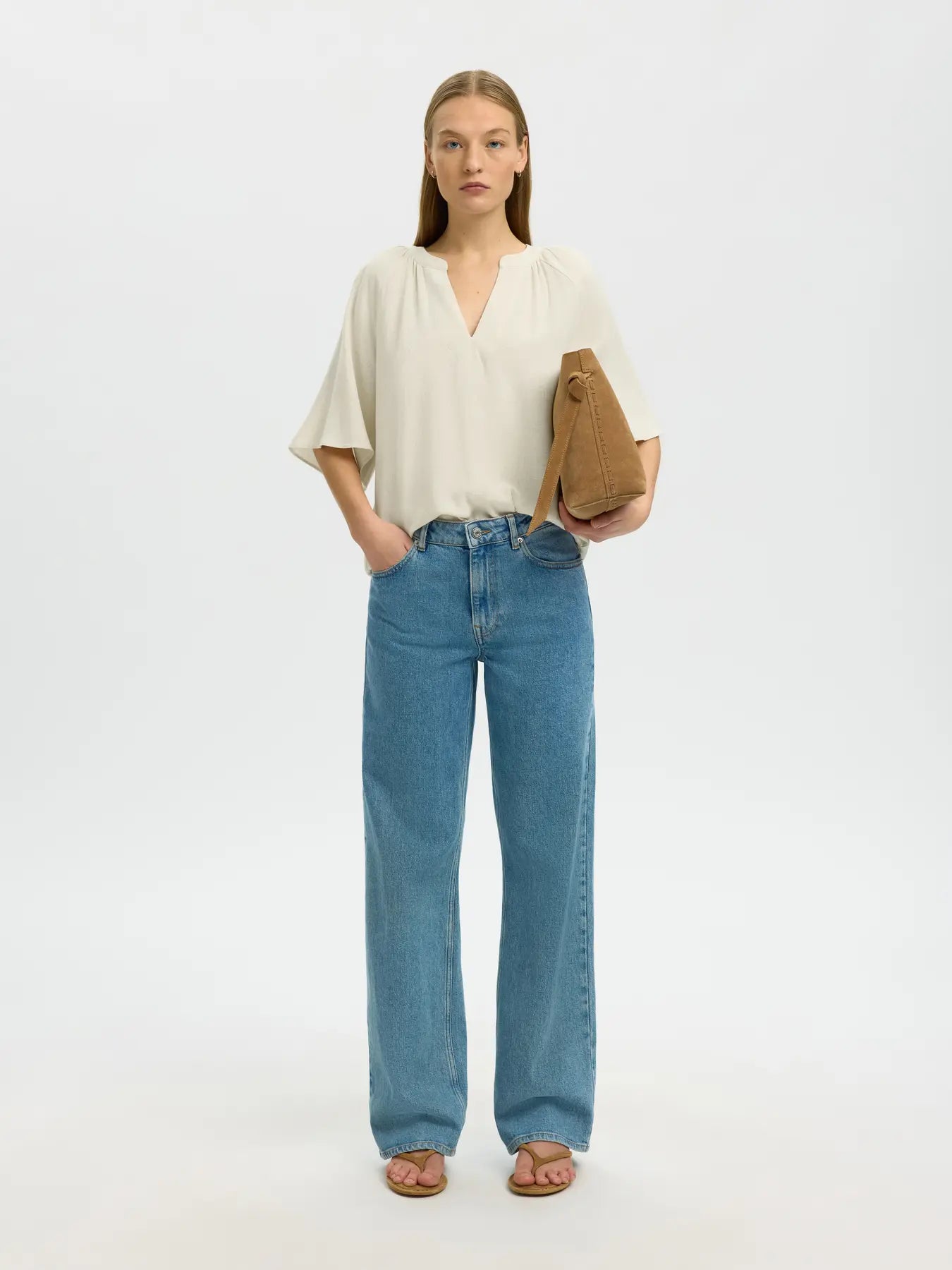 Selected F - V Neck Top - Viva