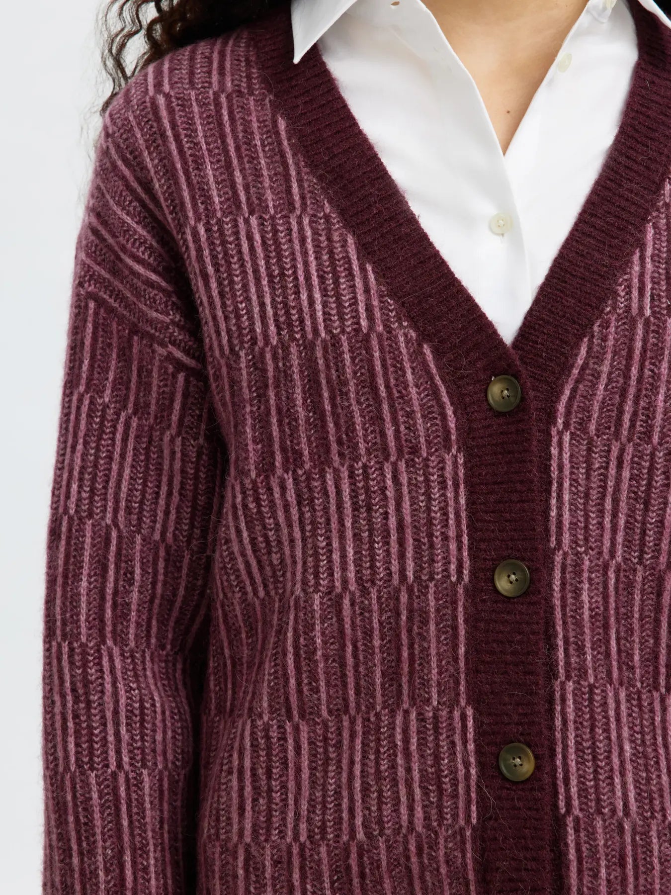 Selected F- Striped V Cardigan - Falva