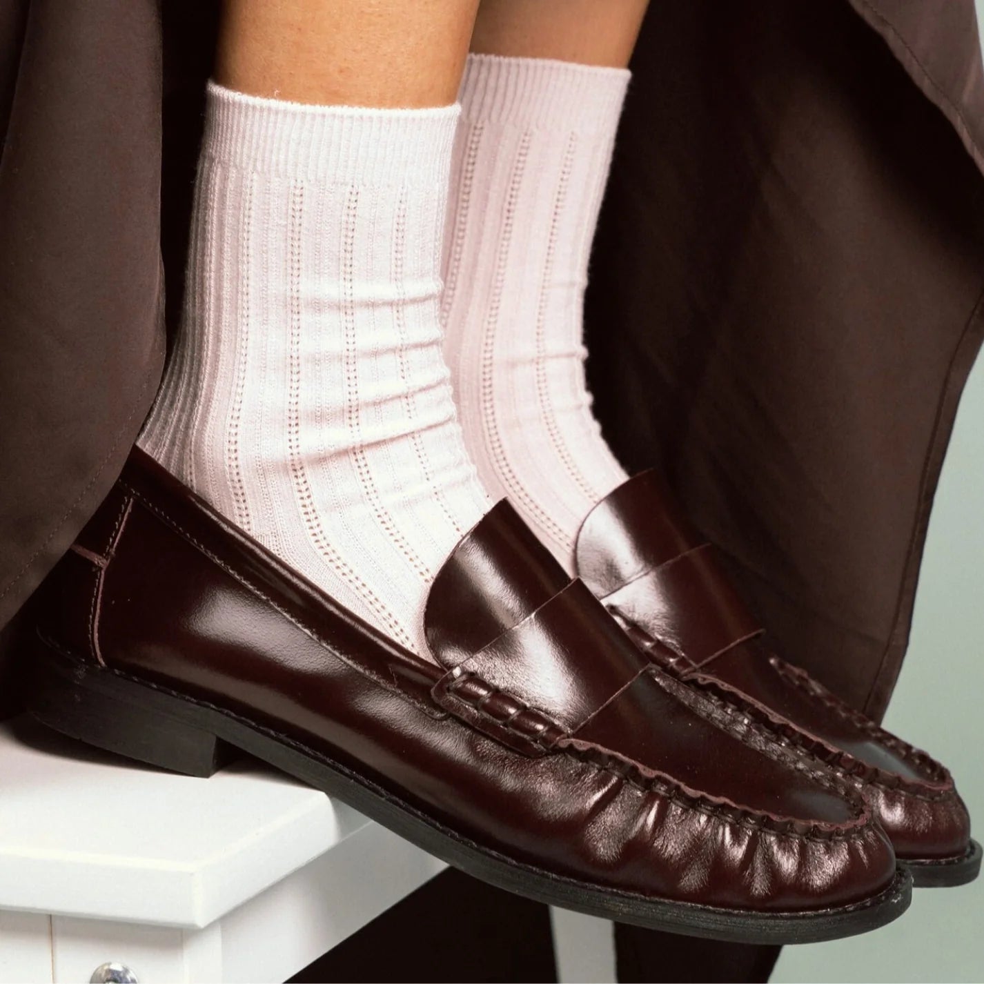 Klue - Pointelle Rib Socks