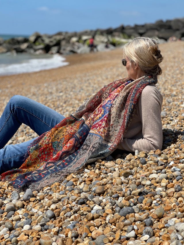 Jo Edwards - Scarf - Mosaic Rust