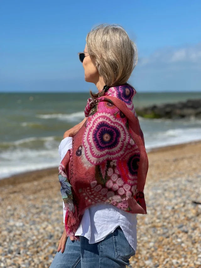 Jo Edwards - Scarf - Pink Havanna